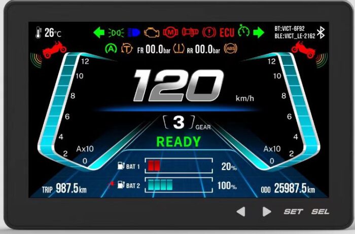 TFT Display Cluster for Electric Vehicles
